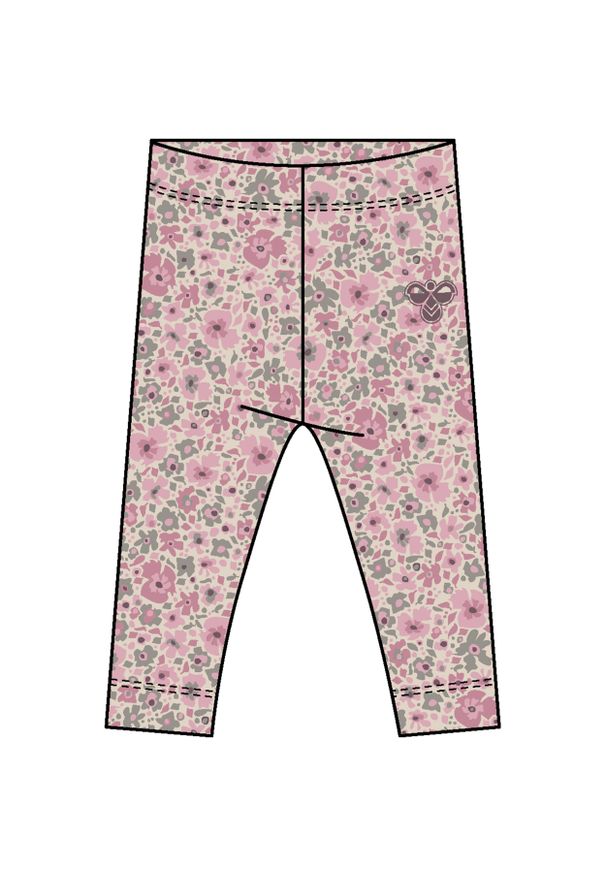 Spodnie legginsy w kwiaty dla dziewczynki Hummel Aop. Okazja: na co dzień. Kolor: różowy. Wzór: kwiaty. Styl: casual