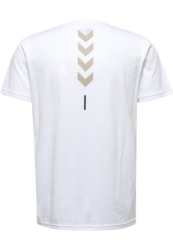 Koszulka Treningowa Męska T-shirt Hummel Callum Cotton. Kolor: biały. Materiał: bawełna, jersey, materiał. Wzór: nadruk