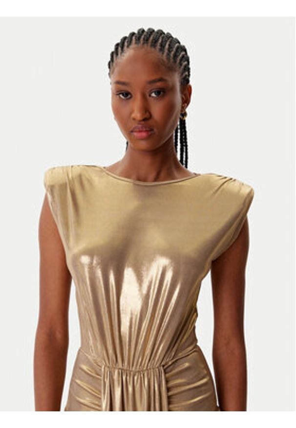 Artigli Sukienka wieczorowa ACAB003146 Złoty Regular Fit. Kolor: złoty. Materiał: syntetyk. Styl: wizytowy