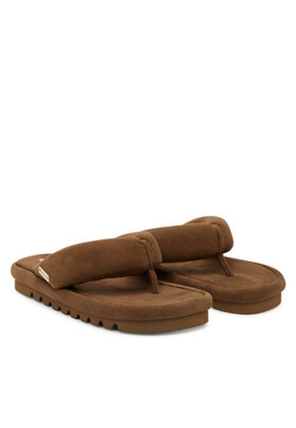 Naked Wolfe Japonki Hilary Brązowy. Kolor: brązowy. Materiał: skóra, zamsz