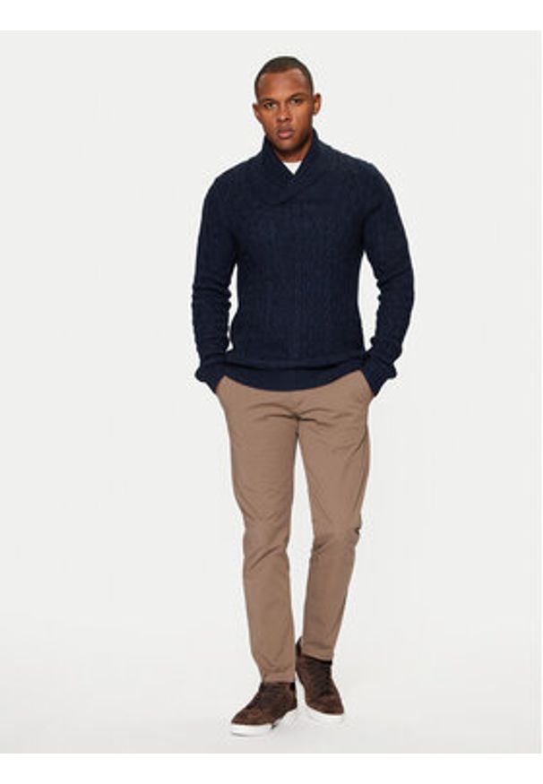 s.Oliver Sweter 2152201 Granatowy Regular Fit. Kolor: niebieski. Materiał: bawełna