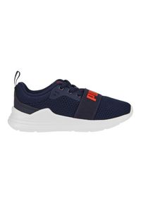 Puma - Przewodowe Buty Do Biegania Dla Dzieci. Kolor: niebieski. Sport: turystyka piesza