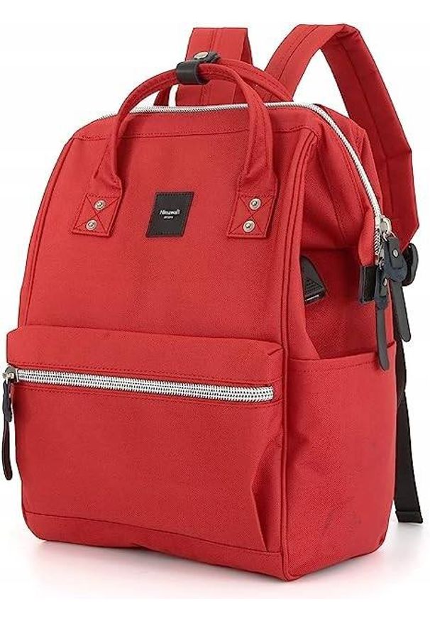 Plecak na laptopa Himawari [DH] 1881 czerwony. Kolor: czerwony. Materiał: tkanina, poliester. Styl: klasyczny, elegancki, casual