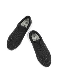 Czarne Sneakersy Rieker Stylowe Obuwie Damskie. Okazja: na co dzień. Kolor: czarny. Materiał: skóra ekologiczna. Wzór: aplikacja. Styl: elegancki #3
