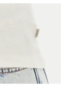 Guess Jeans Top W6GPZ2 KA0H1 Biały Slim Fit. Kolor: biały. Materiał: bawełna #5