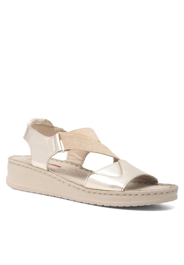 Sandały Go Soft. Kolor: złoty