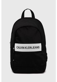 Calvin Klein Jeans Plecak męski kolor czarny duży z nadrukiem. Kolor: czarny. Materiał: poliester. Wzór: nadruk