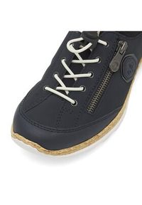 Rieker Sneakersy N4263-14 Granatowy. Kolor: niebieski. Materiał: skóra