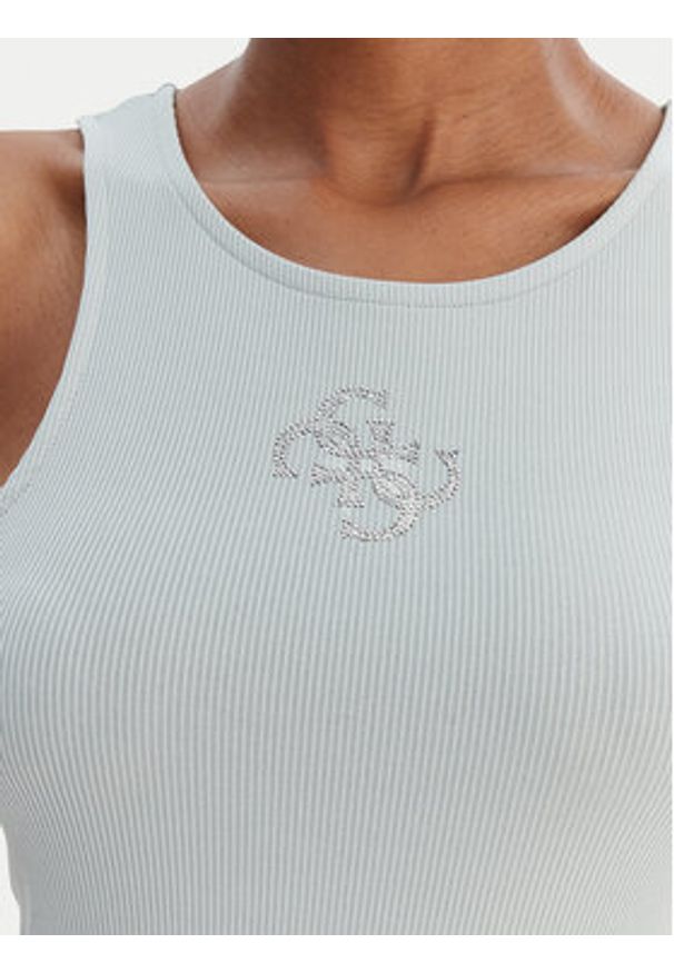 Guess Top W6RP39 KD092 Zielony Regular Fit. Kolor: zielony. Materiał: syntetyk