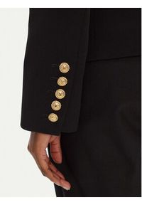 Balmain Marynarka DF1SG008VB00 Czarny Regular Fit. Kolor: czarny. Materiał: wiskoza