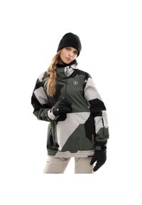 SIROKO - Kurtka snowboardowa damska W1-W Snowy. Kolor: zielony. Materiał: softshell, materiał. Sezon: zima. Sport: snowboard #1
