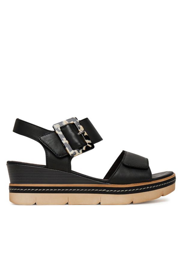 Remonte Sandały CEO-D2L53-00 Czarny. Kolor: czarny. Materiał: skóra