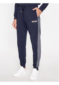 BOSS - Boss Spodnie dresowe Tracksuit Pants 50503052 Granatowy Regular Fit. Kolor: niebieski. Materiał: dresówka, bawełna, syntetyk