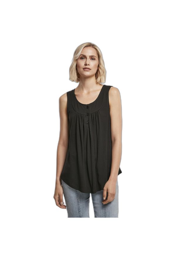 Damska koszulka typu tank top Urban Classics Viscose. Kolor: czarny. Styl: elegancki