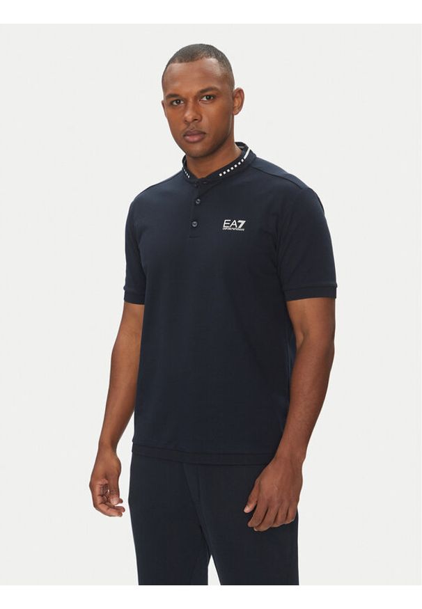 EA7 Emporio Armani Polo 7M000183 AF13511 UB102 Granatowy Regular Fit. Typ kołnierza: polo. Kolor: niebieski. Materiał: bawełna