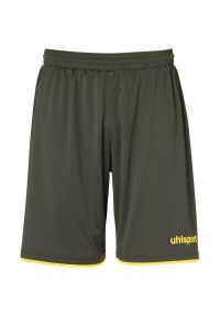 UHLSPORT - Szorty Uhlsport Club. Kolor: zielony, wielokolorowy, żółty. Materiał: poliester. Sport: fitness, piłka nożna