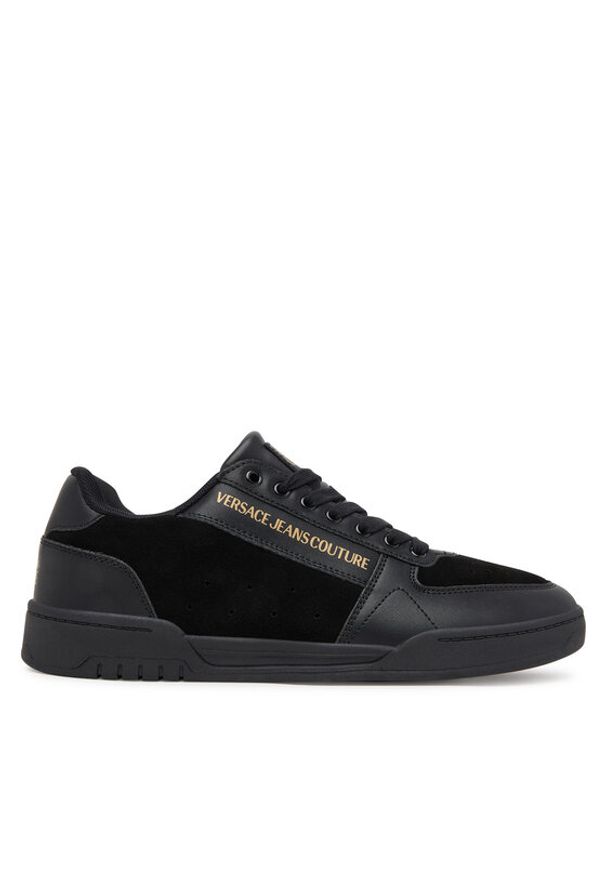 Versace Jeans Couture Sneakersy 79YA3SD4 ZPB39 Czarny. Kolor: czarny. Materiał: skóra, zamsz