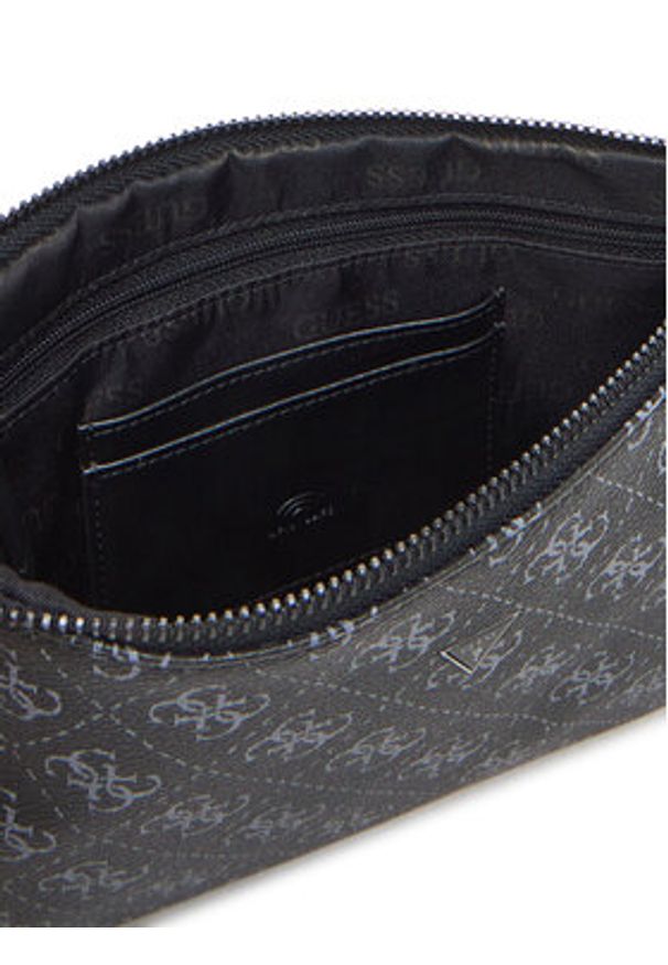 Guess Saszetka PMHULO P5238 Czarny. Kolor: czarny. Materiał: skóra