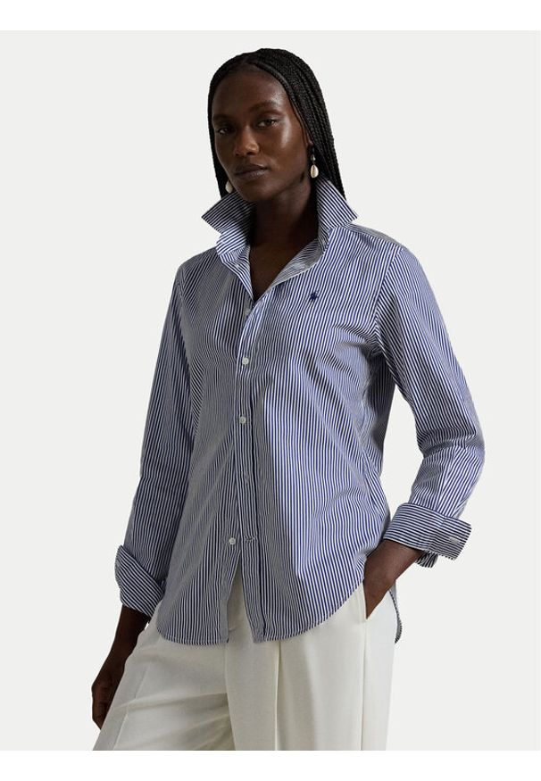 Polo Ralph Lauren Koszula 211891379001 Granatowy Regular Fit. Typ kołnierza: polo. Kolor: niebieski. Materiał: bawełna