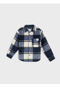 Sinsay - Kurtka koszulowa w kratę - granatowy. Kolor: niebieski #1