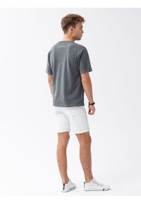 Ombre Clothing - T-shirt męski z nadrukiem - czarny - Rozmiar: M. Kolor: czarny. Materiał: bawełna, poliester, dzianina. Wzór: nadruk #3