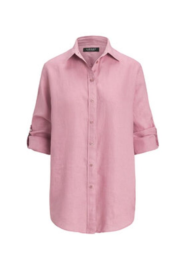 Lauren Ralph Lauren - LAUREN RALPH LAUREN Koszula 200782777067 Różowy Relaxed Fit. Kolor: różowy. Materiał: len