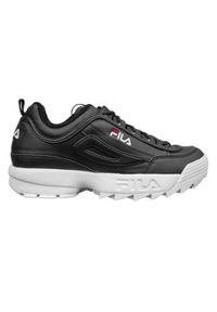 Buty do chodzenia damskie Fila Disruptor Low. Zapięcie: sznurówki. Kolor: czarny. Materiał: materiał, syntetyk, tkanina. Szerokość cholewki: normalna. Sport: turystyka piesza