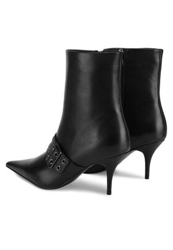 Eva Minge Botki BUSMA-SLT062-651 Czarny. Kolor: czarny. Materiał: skóra
