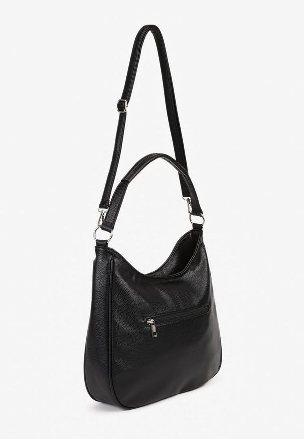 Born2be - Czarna Torebka Typu Shopper Ozdobiona Frędzlami Felluria. Kolor: czarny. Wzór: aplikacja. Dodatki: z frędzlami. Styl: biznesowy, klasyczny, elegancki, casual