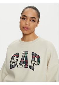 GAP - Gap Bluza 645565-01 Beżowy Regular Fit. Kolor: beżowy. Materiał: bawełna
