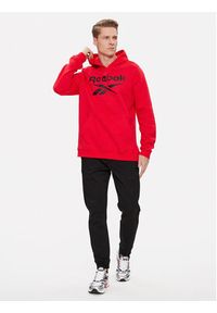 Reebok Bluza Identity Fleece Stacked Logo Pullover Hoodie IM3281 Czerwony. Kolor: czerwony. Materiał: bawełna #4