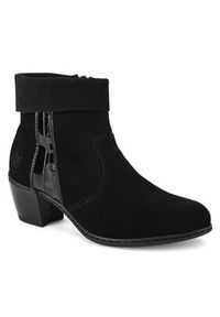 Rieker Botki Y2152-00 Czarny. Kolor: czarny. Materiał: skóra #4