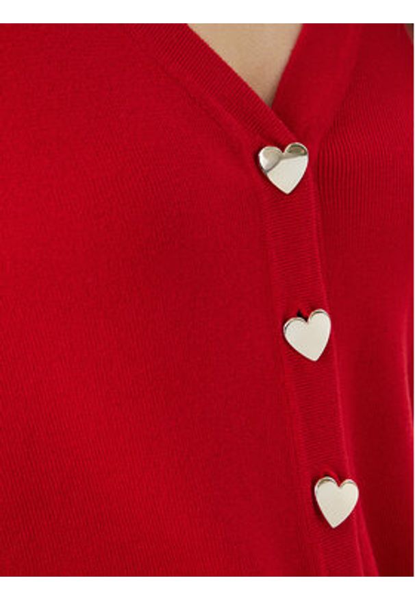 Morgan Kardigan 261-MLIKE Czerwony Regular Fit. Kolor: czerwony. Materiał: wiskoza