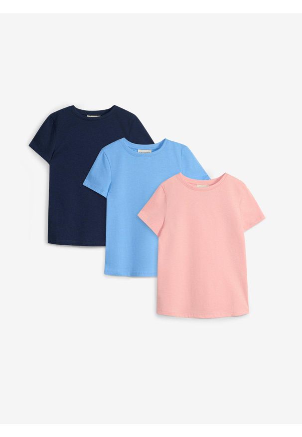 bonprix - T-shirt z czystej bawełny organicznej (3 szt.). Okazja: na co dzień. Kolor: różowy. Materiał: bawełna. Długość rękawa: krótki rękaw. Długość: krótkie. Styl: casual, klasyczny