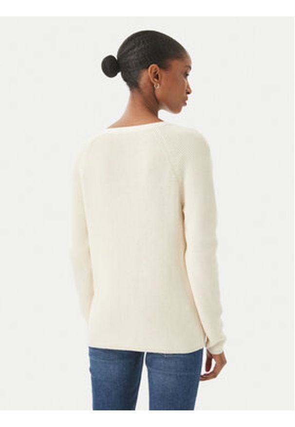 TOMMY HILFIGER - Tommy Hilfiger Sweter WW0WW44975 Écru Regular Fit. Kolor: kremowy. Materiał: bawełna