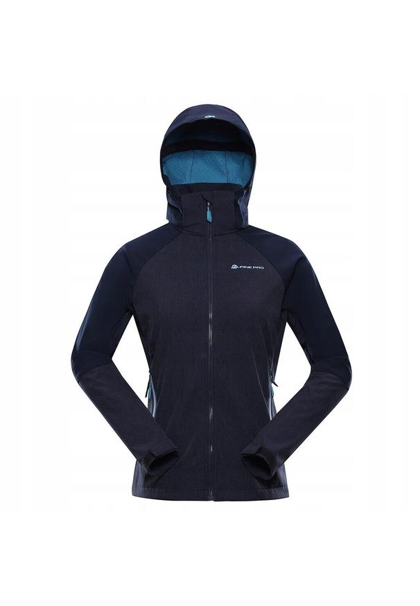 ALPINE PRO - Kurtka damska trekkingowa softshell Alpine Pro Lanca. Kolor: niebieski. Materiał: softshell. Sport: turystyka piesza