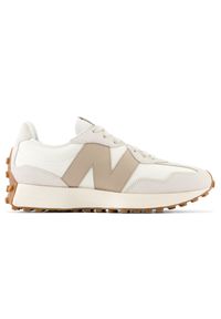Buty unisex New Balance U327LZ – beżowe. Okazja: na co dzień. Kolor: beżowy. Materiał: materiał, guma, skóra, zamsz. Szerokość cholewki: normalna #1