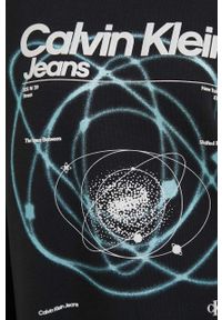 Calvin Klein Jeans bluza damska kolor czarny z nadrukiem. Kolor: czarny. Materiał: bawełna, dzianina. Wzór: nadruk. Styl: klasyczny #5