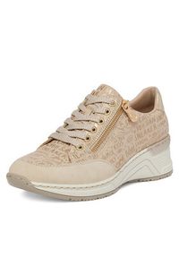 Rieker Sneakersy N4316-62 Beżowy. Kolor: beżowy. Materiał: materiał #4