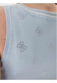 Guess Sweter W6GR17 Z0604 Błękitny Regular Fit. Kolor: niebieski. Materiał: wiskoza #5