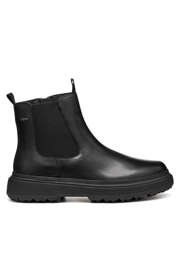 Geox Botki D Lamidie + Grip Abx D46XMD 00043 C9999 Czarny. Kolor: czarny. Materiał: skóra