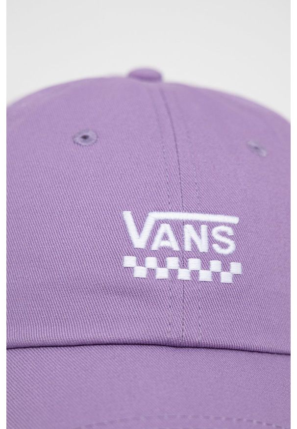 Vans Czapka kolor różowy z aplikacją. Kolor: fioletowy. Wzór: aplikacja