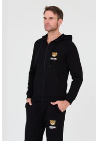 MOSCHINO Czarna męska bluza z kapturem, Rozmiar M. Typ kołnierza: kaptur. Kolor: czarny #6
