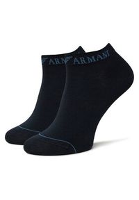Emporio Armani Zestaw 3 par niskich skarpet męskich EM000550 AF12276 MB154 Granatowy. Kolor: niebieski. Materiał: bawełna, materiał #5