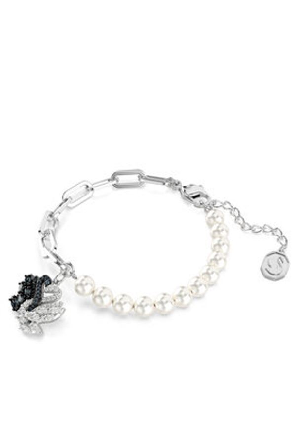 Swarovski Bransoletka Swan 5705720 Biały. Materiał: metalowe. Kolor: biały