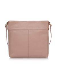 Ochnik - Skórzana torba damska na ramię z kieszonką. Kolor: różowy. Materiał: skórzane. Styl: casual. Rodzaj torebki: na ramię #4