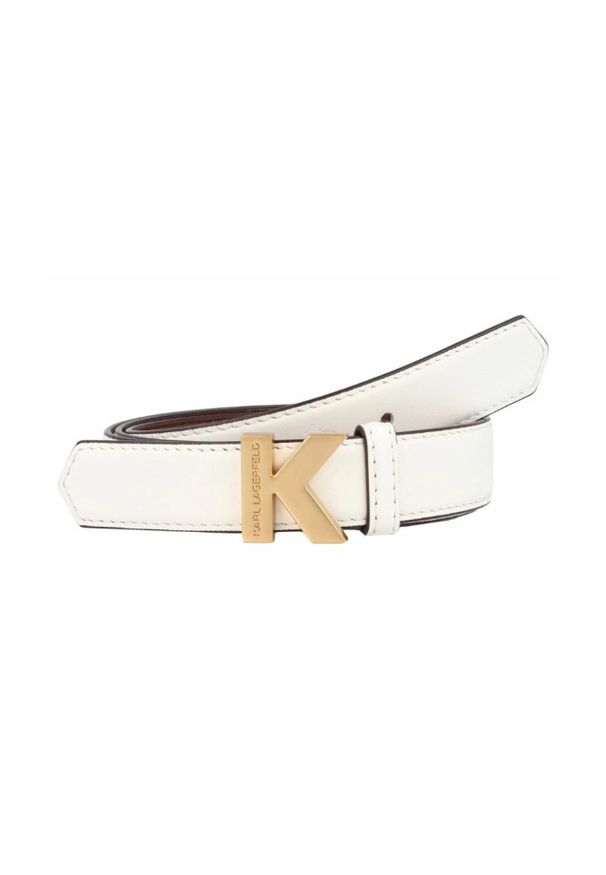 Karl Lagerfeld - KARL LAGERFELD Biały pasek K/lock. Kolor: biały