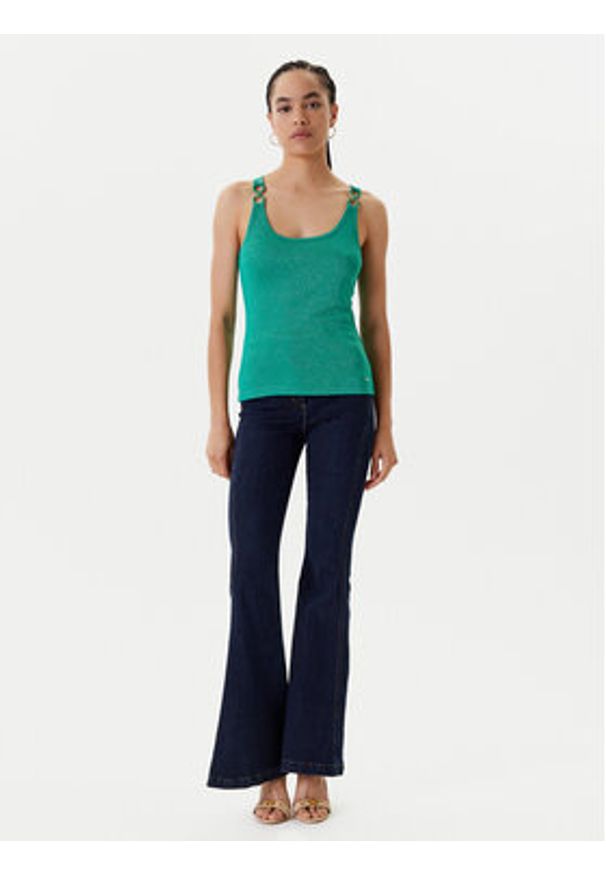 Morgan Top 251-DIDONI Zielony Slim Fit. Kolor: zielony. Materiał: wiskoza