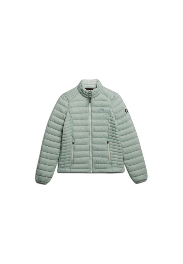 Damska kurtka puchowa Superdry. Kolor: szary. Materiał: puch. Sezon: zima