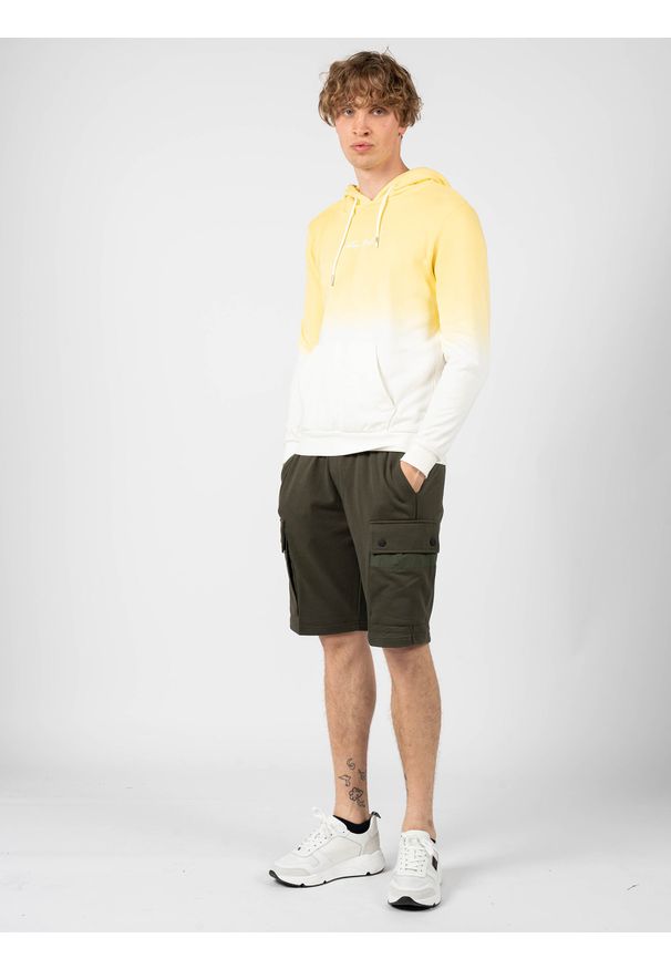 Antony Morato Bluza | MMFL00828-FA150137 | Mężczyzna | Biały, Żółty. Okazja: na co dzień. Typ kołnierza: kaptur. Kolor: biały, wielokolorowy, żółty. Materiał: poliester, bawełna. Wzór: aplikacja, nadruk. Styl: casual